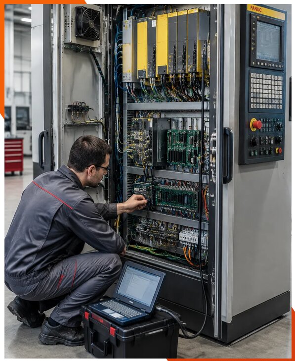 Ремонт систем ЧПУ FANUC промышленных станков в Сургуте